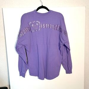 Walt Disney World "Purple Potion" glitter spirit jersey long sleeve tee XS